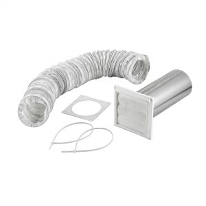 4" x 8' Vinyl Duct Louvered Vent Kit 1316W
