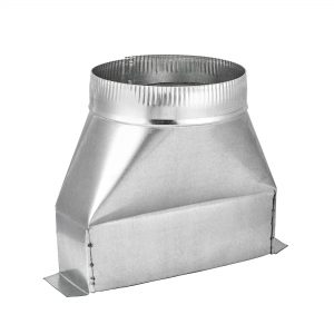 3 1/4″ x 10″ to 7″ Round – Galvanized Transition - Long Throat