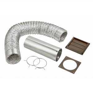 4" x 8' UL 2158A Semi-Rigid Transition Duct Louvered Vent Kit Parts