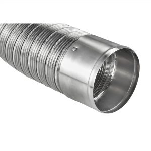 6" x 8' Flexible Semi-Rigid Aluminum Duct with Connecting Ends