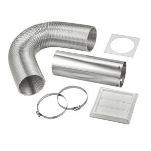 4" x 8' Flexible Semi-Rigid Aluminum Duct Louvered Vent Kit Supplies