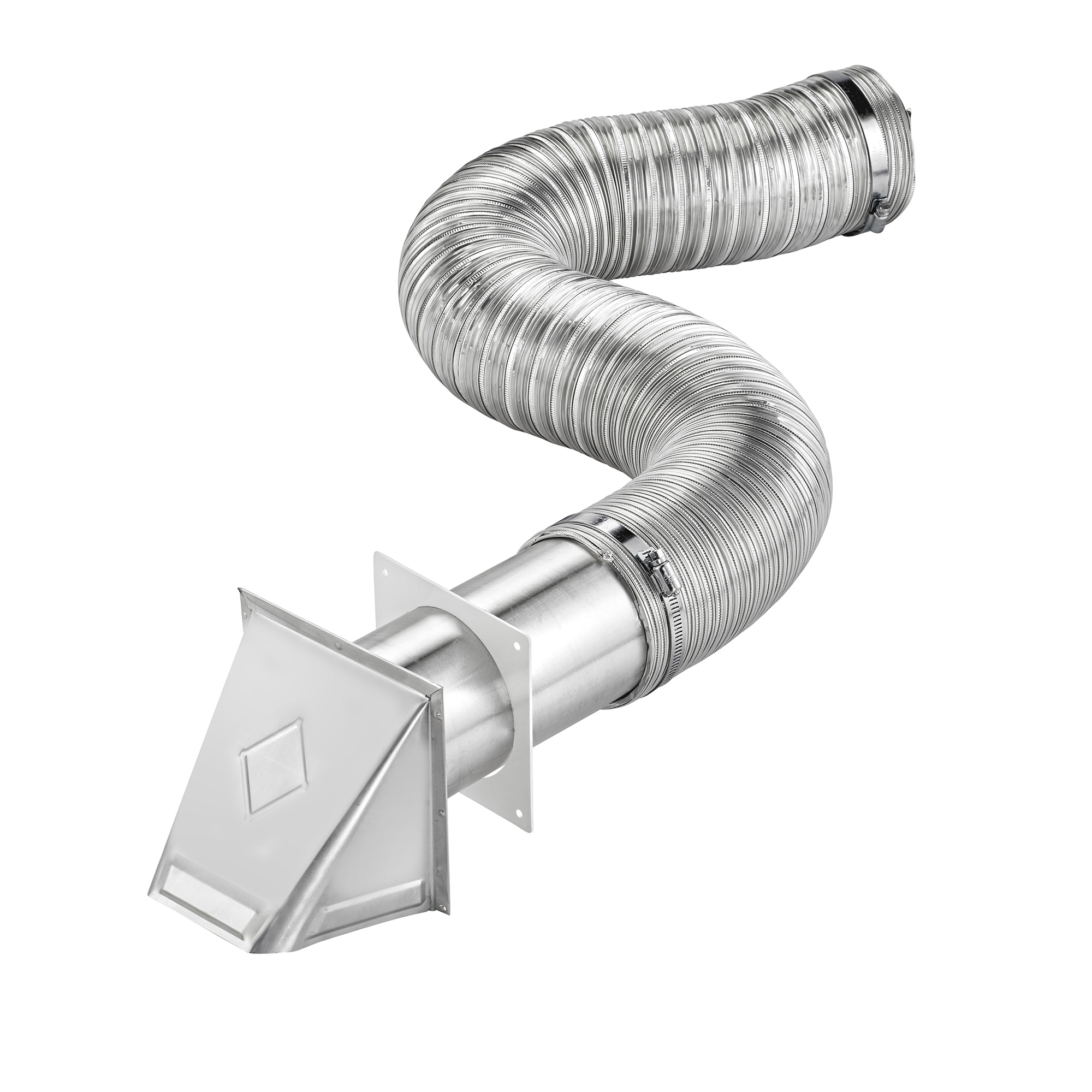 Aluminum 4-In x 8-Ft. Lambro Complete Flexible Duct Dryer Vent Kit