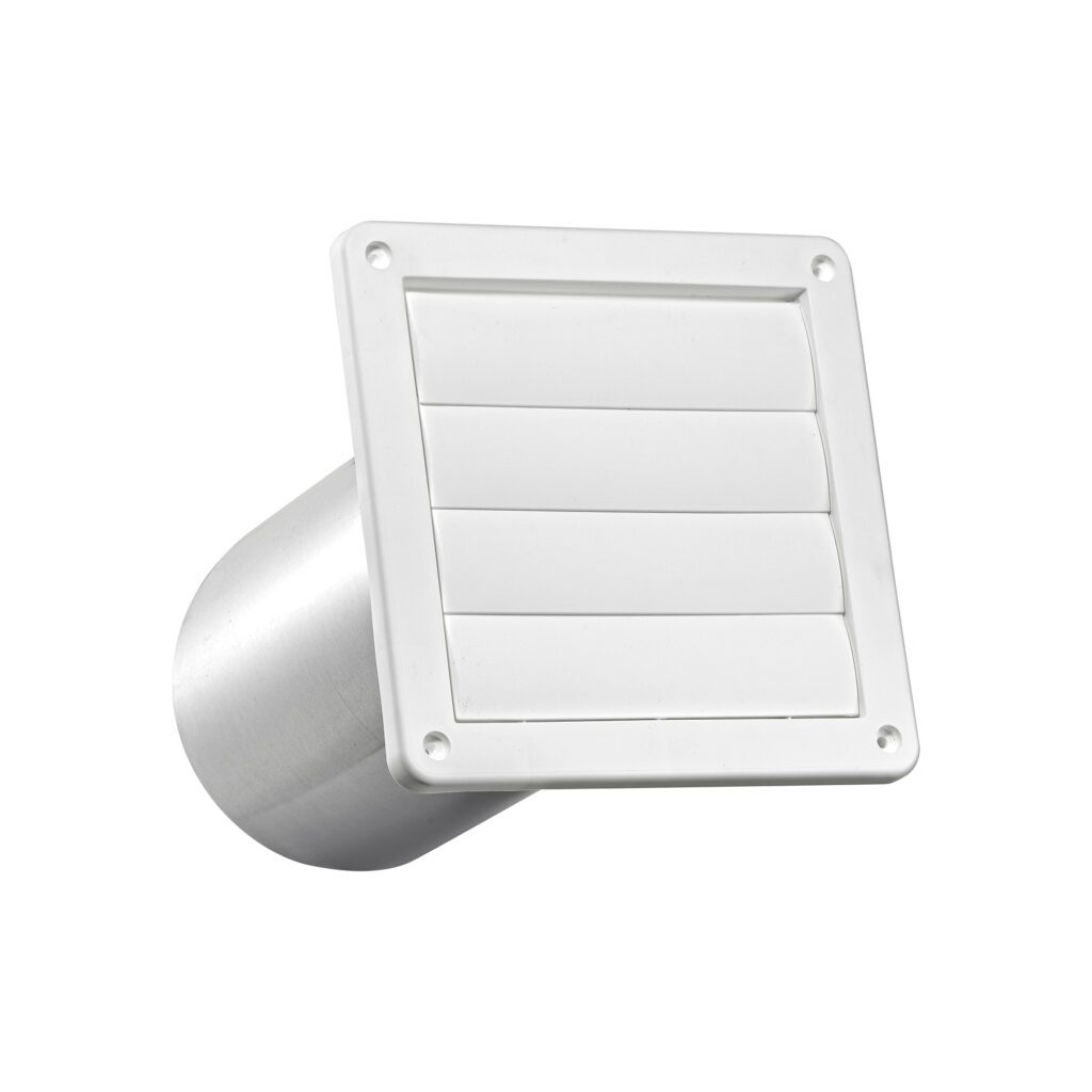 Bath Fan Vent - 6 inch Wall Exhaust Louvered Vent #361WTP