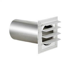 4" White R2 Style Wall Exhaust Hood Venting