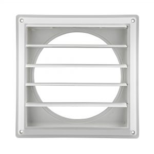 7" White Plastic Louvered Vent