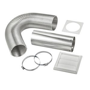 4" x 8' Flexible Semi-Rigid Aluminum Duct Louvered Vent Kit 313W