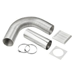 4" x 8' UL Semi-Rigid Transition Duct Louvered Vent Kit 313WUL