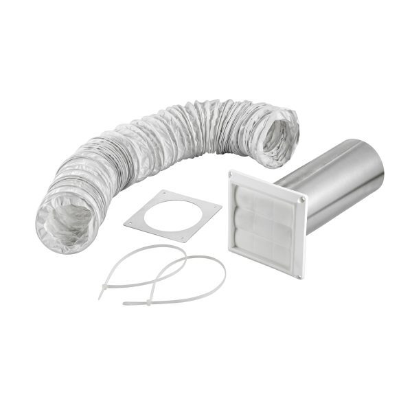 4" x 8' Vinyl Duct Louvered Vent Kit Item 1316W