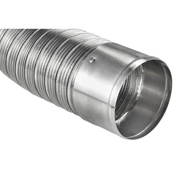 6" x 8' Flexible Semi-Rigid Aluminum Duct with Connecting Ends 3020