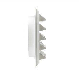 White Plastic Air Intake Louver Vent Side