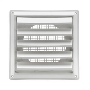 White Plastic Air Intake Louver Vent