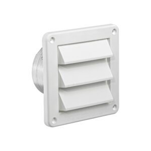 White Plastic Fresh Air Intake Vent (Rain Guard) - Front