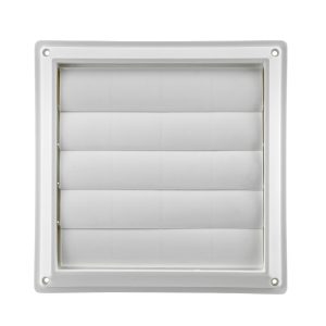 7" White Plastic Louvered Vent Front 362W