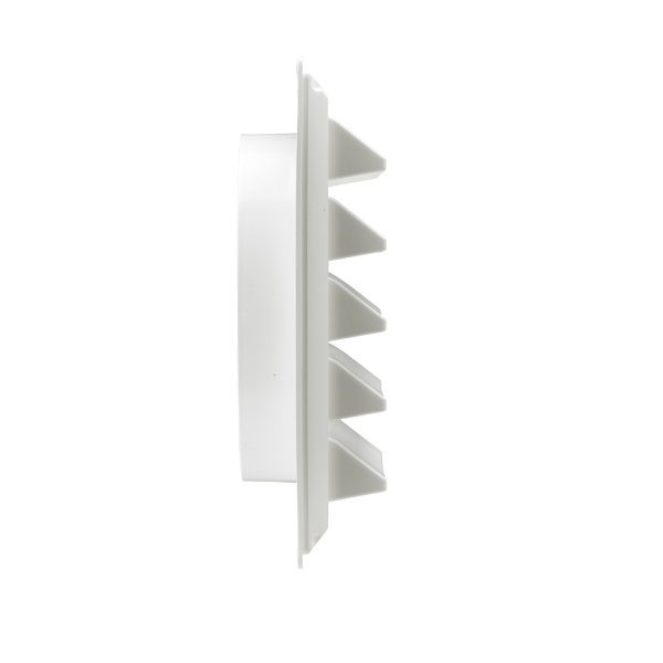 White Plastic Air Intake Louver Vent Side Item 608W