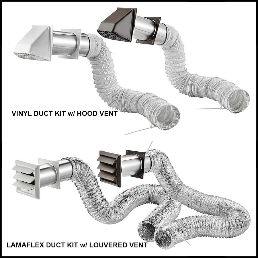 Hooded Louverd Bathroom Vent Kit