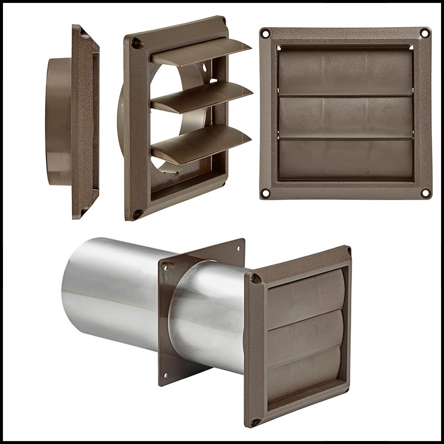 Vent Brown Plastic Louvered Vent