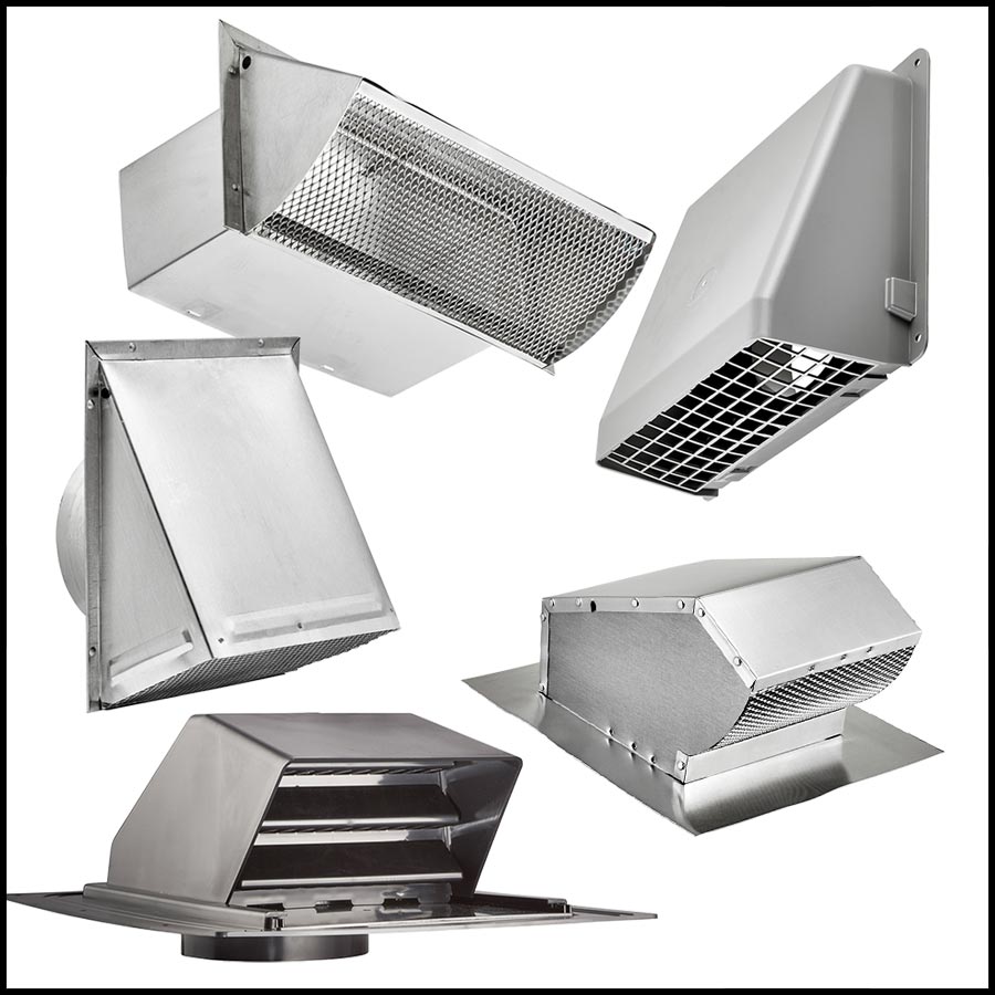 Lambro 7 In. Range Hood Vent Kit for Wall 377 Lambro 377 7 In. 039899003779