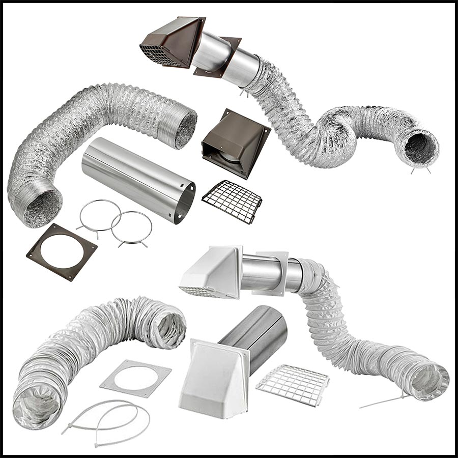 Lambro 7 In. Range Hood Vent Kit for Wall 377 Lambro 377 7 In. 039899003779