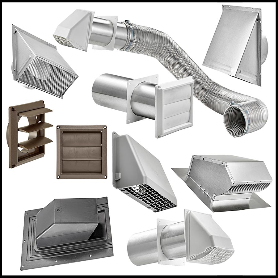 Lambro 7 In. Range Hood Vent Kit for Wall 377 Lambro 377 7 In. 039899003779