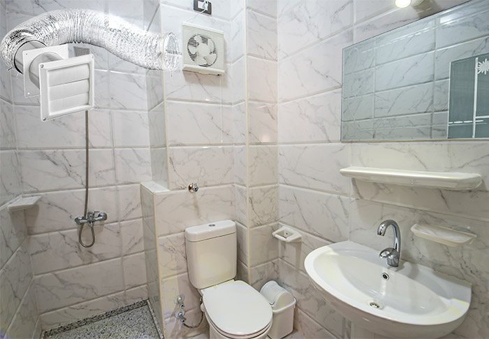 bathroom venting fan shower toilet duct