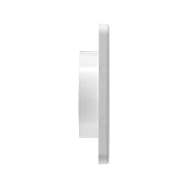White Plastic Wall Exhaust Single Flap Dryer Vent - Side