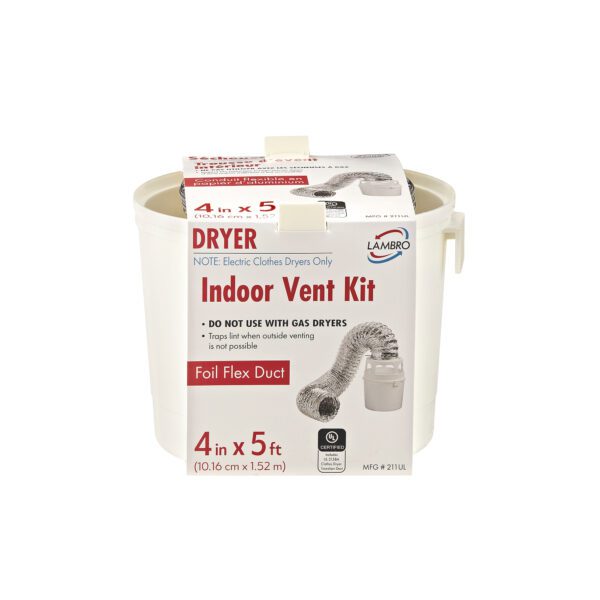 Indoor Electric Clothes Dryer Lint Trap Kit - Package