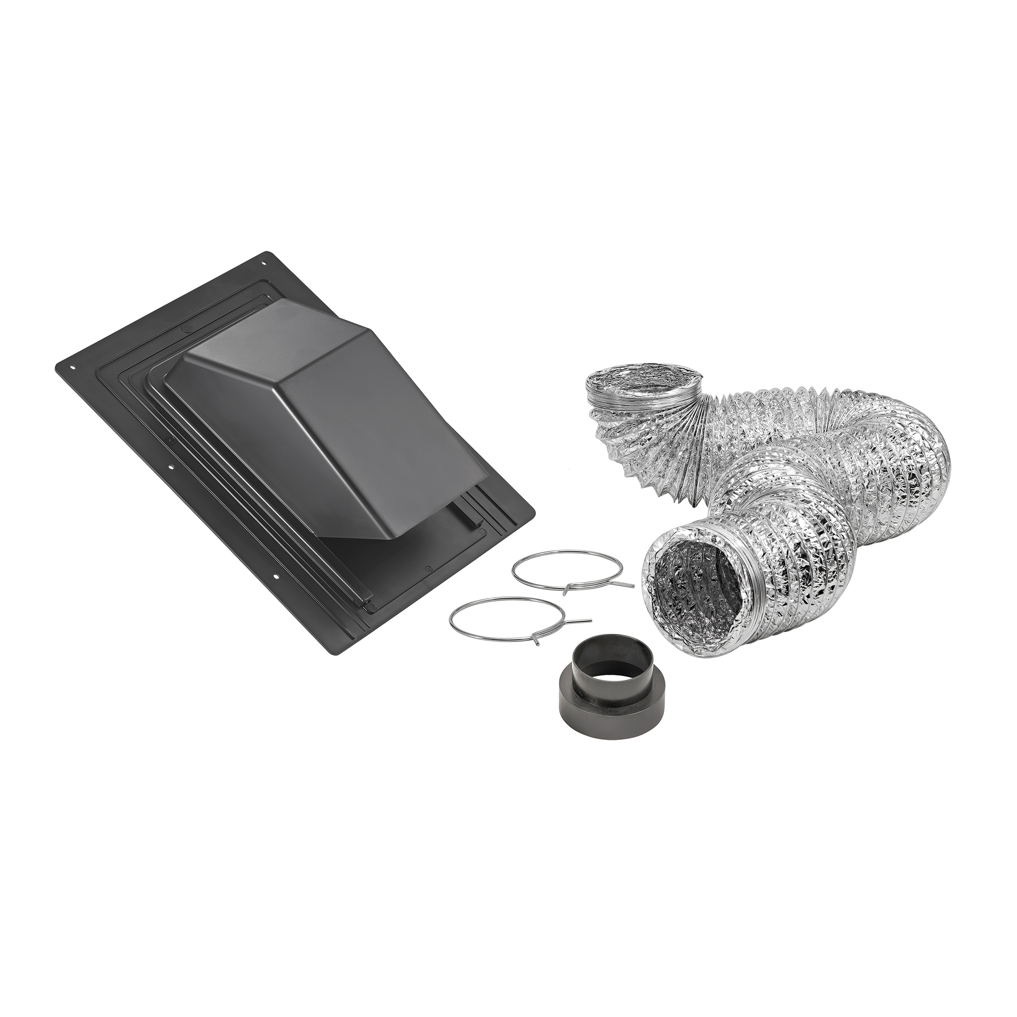 4 inch x 8 foot Bath Fan Exhaust Through the Roof Vent Kit (Retail ...