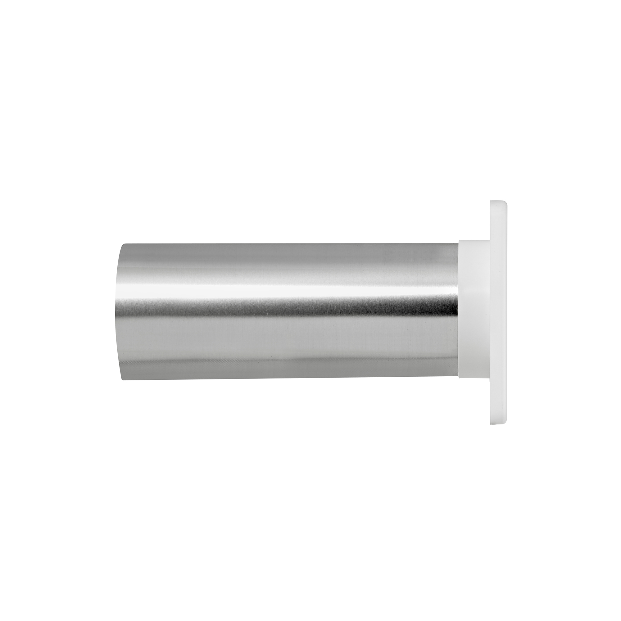 White Plastic Wall Exhaust Louvered Dryer Vent - 11 inch Pipe - Side
