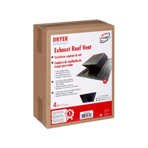 4 inch Black ABS Plastic Exhaust Roof Vent - Damper - Screen - Box
