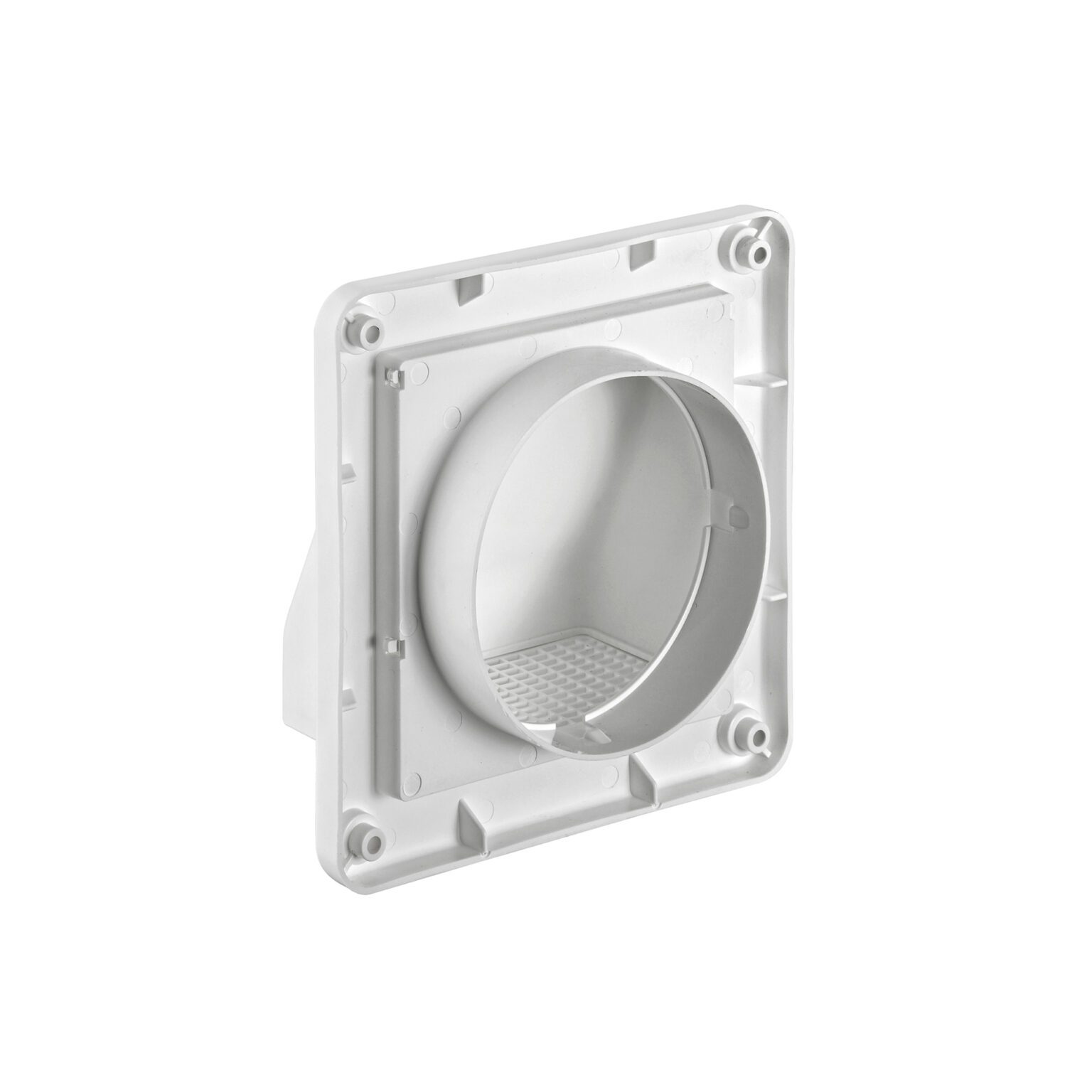 4 inch White Plastic Fresh Air Intake Vent (Hood Style) Removable Screen (No Damper) Item