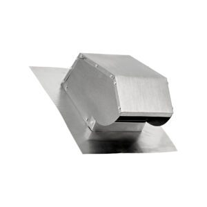 4 inch Aluminum Roof Exhaust Vent - Damper - No Screen - 1.75 inch Pipe - Angle