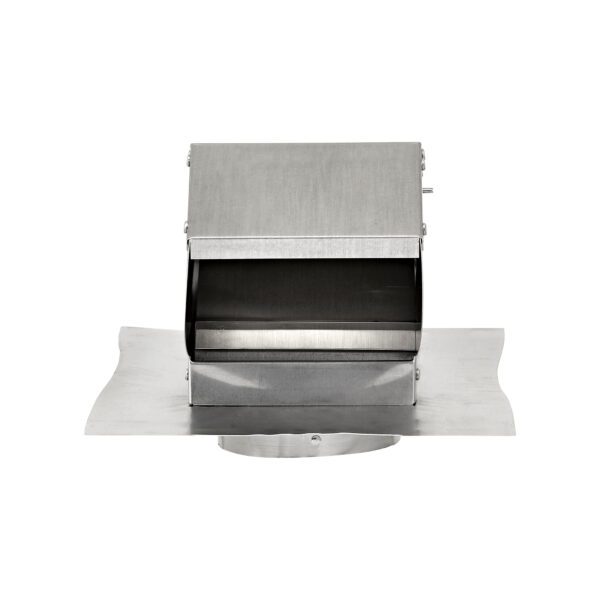 4 inch Aluminum Roof Exhaust Vent - Damper - No Screen - 1.75 inch Pipe - Front