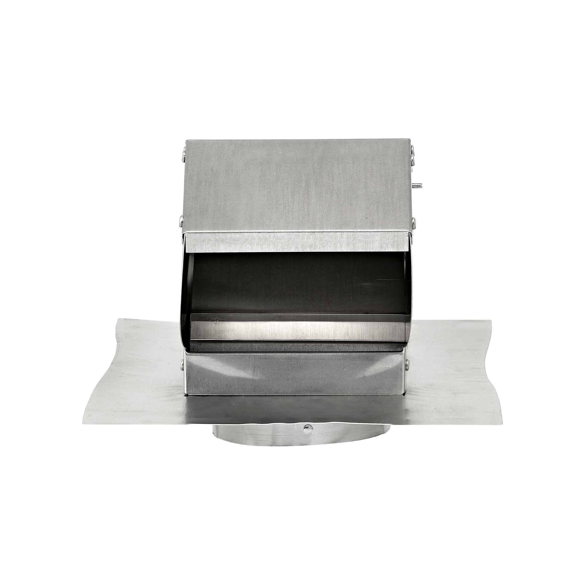 109NS-2 4 inch Aluminum Roof Exhaust Vent - Damper - No Screen - 1.75 inch Pipe - Front