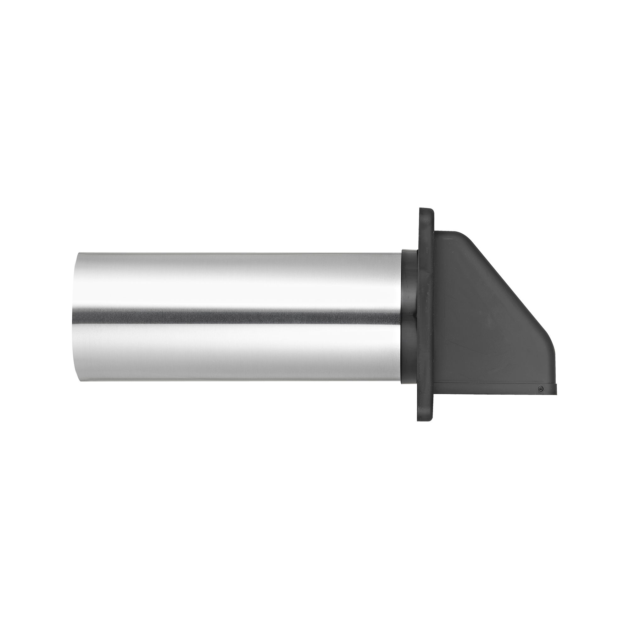224BL-B-3 Black Plastic Wall Exhaust Hood Dryer Vent - Damper - Screen - 11 inch Pipe - Side