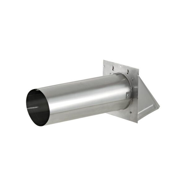 Aluminum Wall Exhaust Hood Dryer Vent - Damper - 11 inch Pipe - Back
