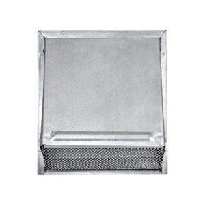 Galvanized Steel Wall Exhaust Hood Vent - Damper - Screen - 11 inch Pipe - Front