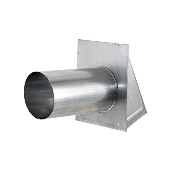 Galvanized Steel Wall Exhaust Hood Vent - Damper - Screen - 11 inch Pipe - Back