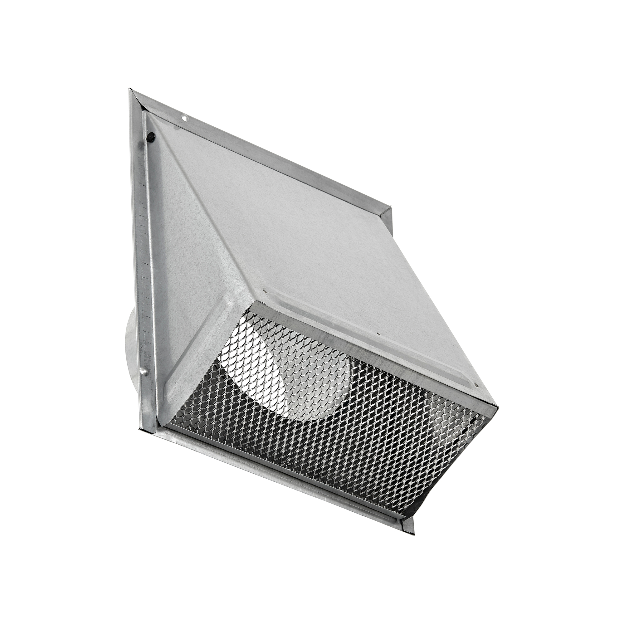 Galvanized Steel Wall Exhaust Hood Bath Fan Vent - Damper - Screen - 3 inch Pipe - Opening