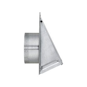 Galvanized Steel Wall Exhaust Hood Bath Fan Vent - Damper - Screen - 3 inch Pipe - Side