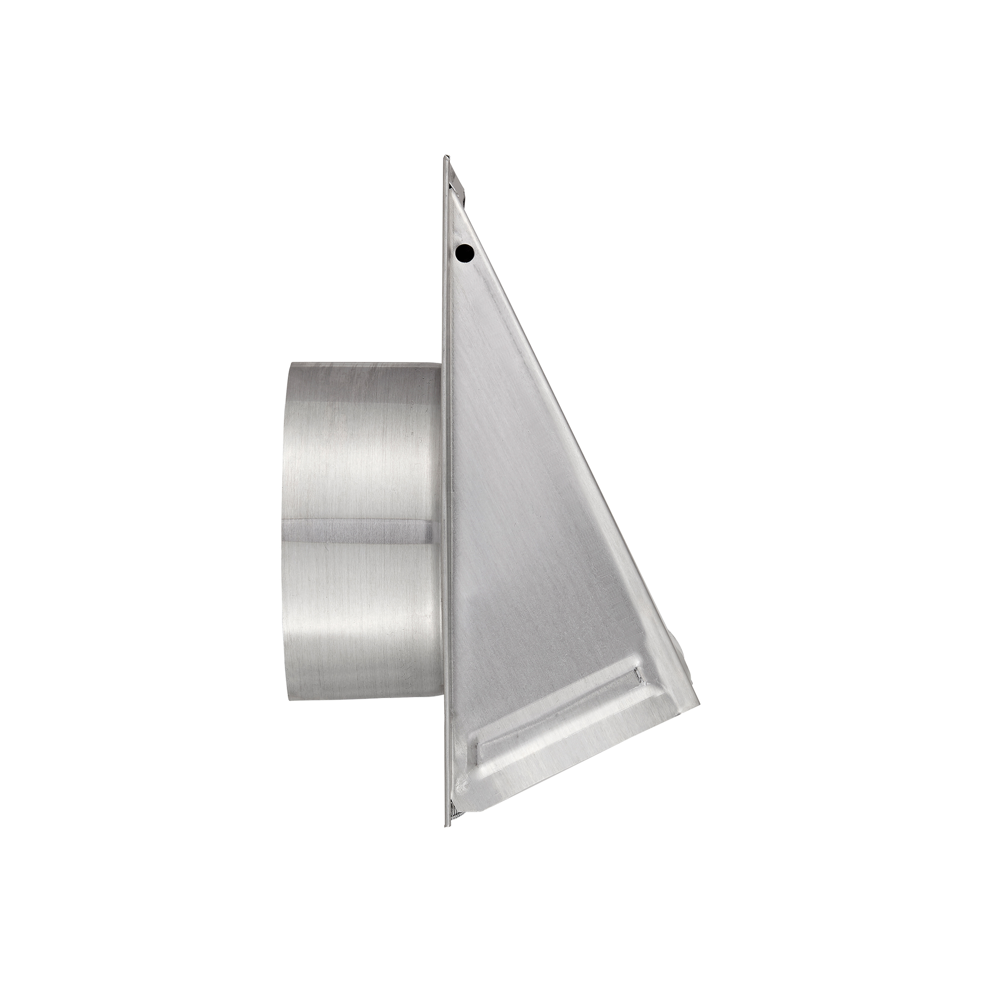 3460NDMS-04 Aluminum Wall Fresh Air Intake Vent (No Damper) Wire Mesh Screen – 3 inch Pipe -Side