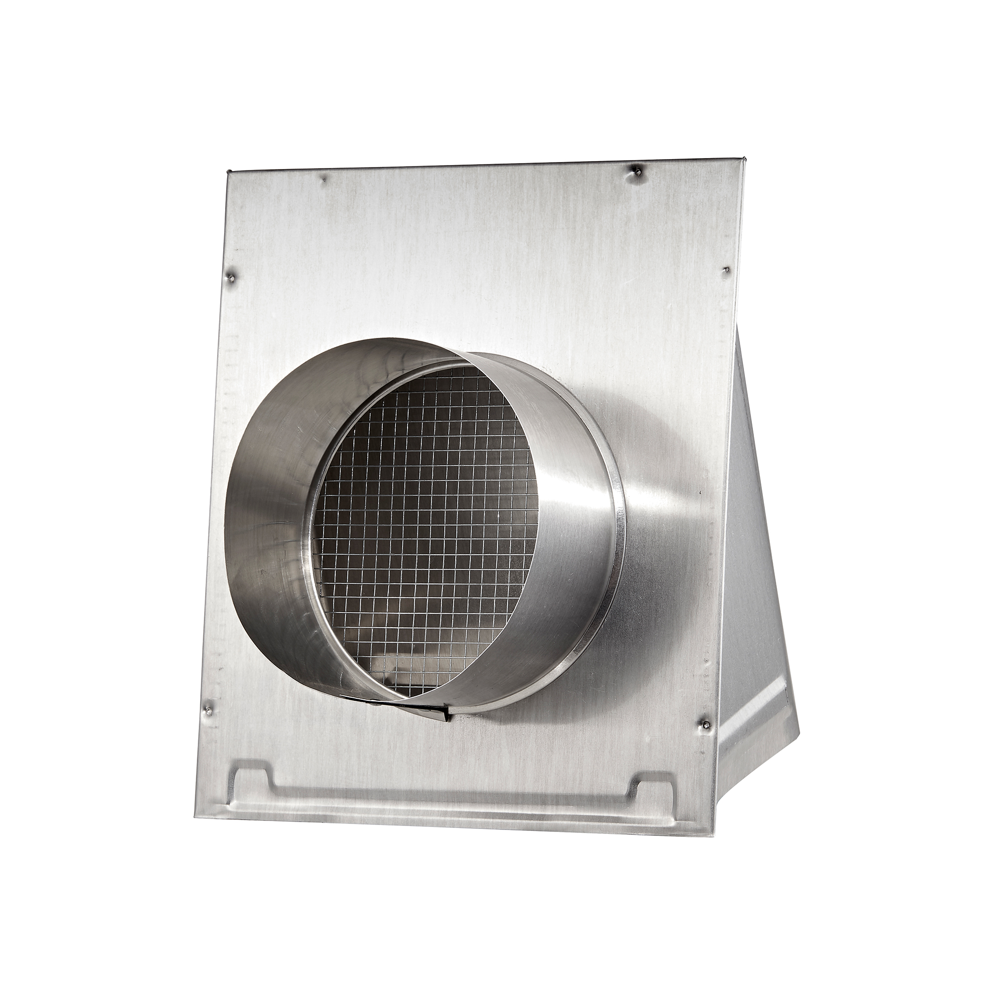 3460NDMS-05 Aluminum Wall Fresh Air Intake Vent (No Damper) Wire Mesh Screen – 3 inch Pipe -Back
