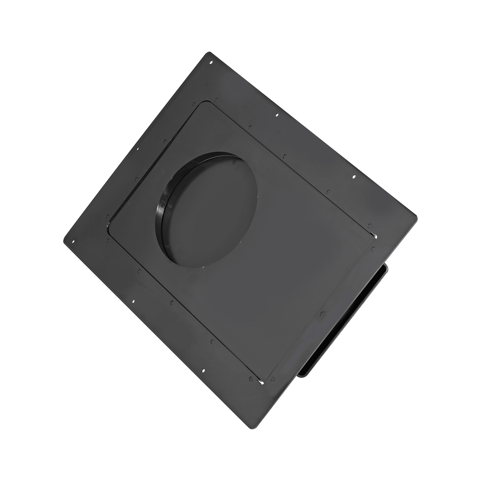 Black ABS Plastic Roof Exhaust Vent - Damper - Screen - Bottom