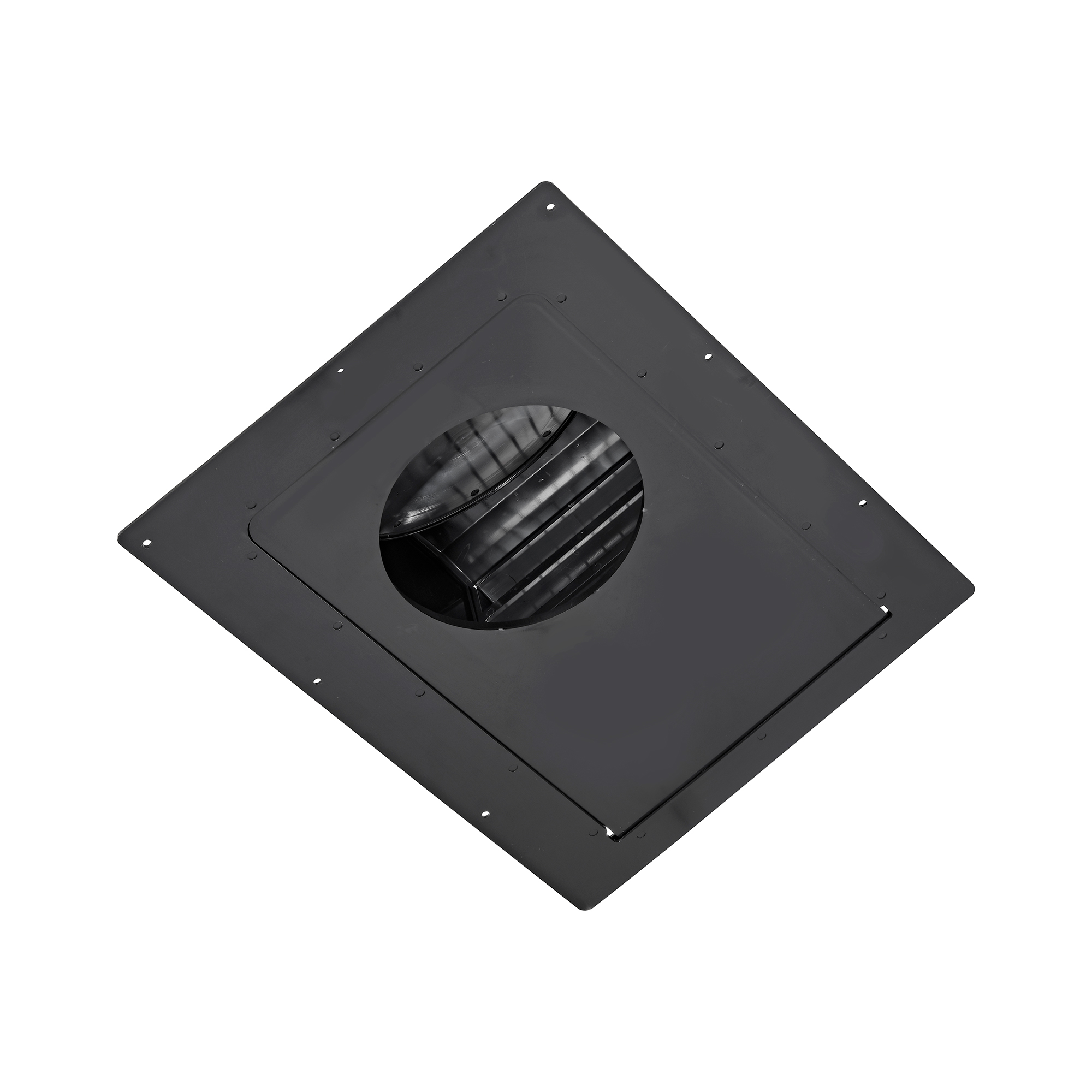 Black ABS Plastic Roof Exhaust Vent - Damper - Screen - Bottom 2