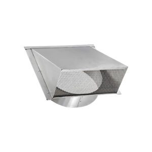 Aluminum Wall Fresh Air Intake Vent - Screen (No Damper) - 3 inch Pipe - Opening