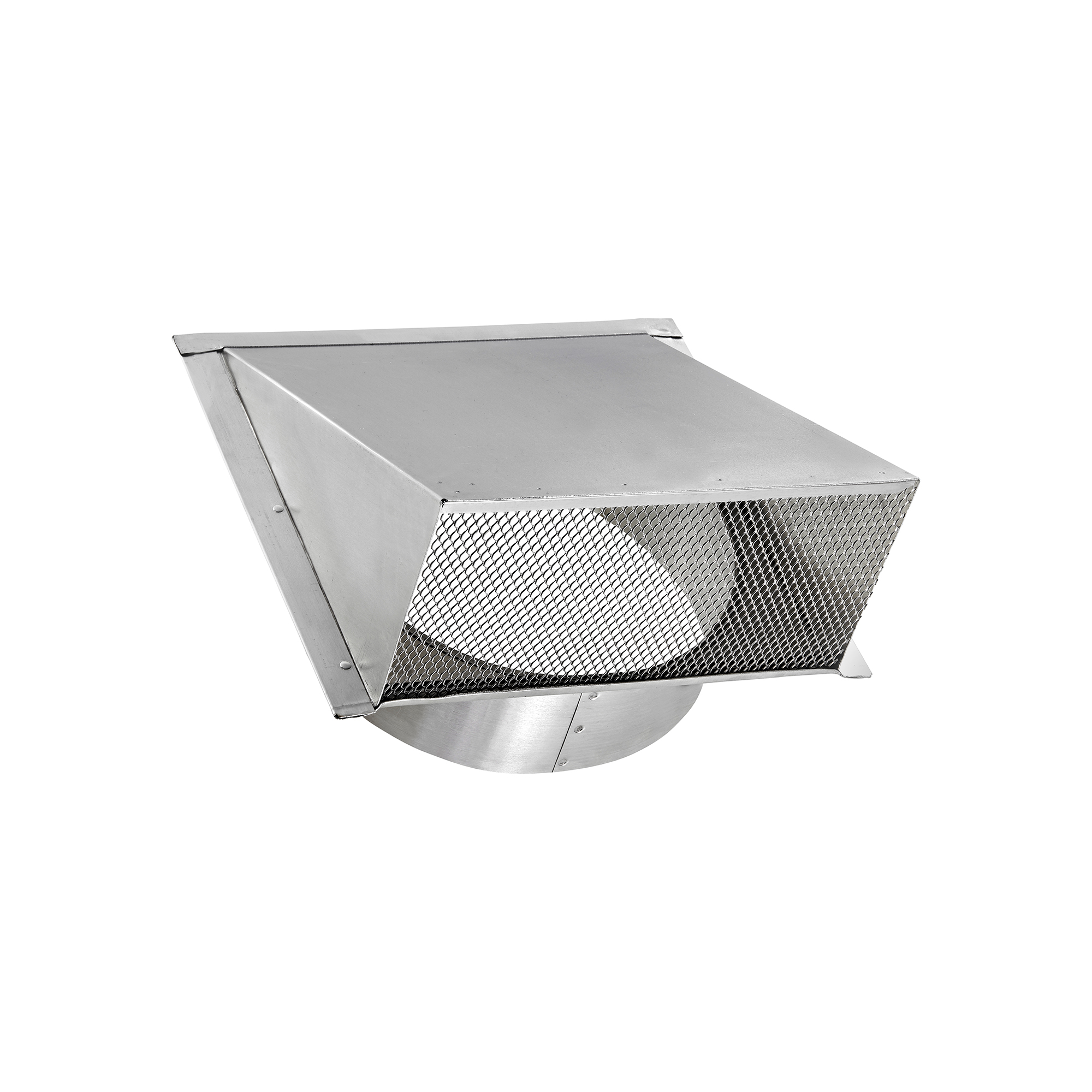 Aluminum Wall Fresh Air Intake Vent - Screen (No Damper) - 3 inch Pipe - Opening