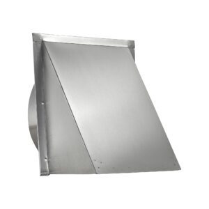 Aluminum Wall Exhaust Hood Exhaust Vent - Spring Damper - Screen - 3 inch Pipe - Angle