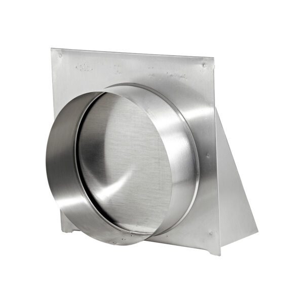 Aluminum Wall Exhaust Hood Exhaust Vent - Spring Damper - Screen - 3 inch Pipe - Back