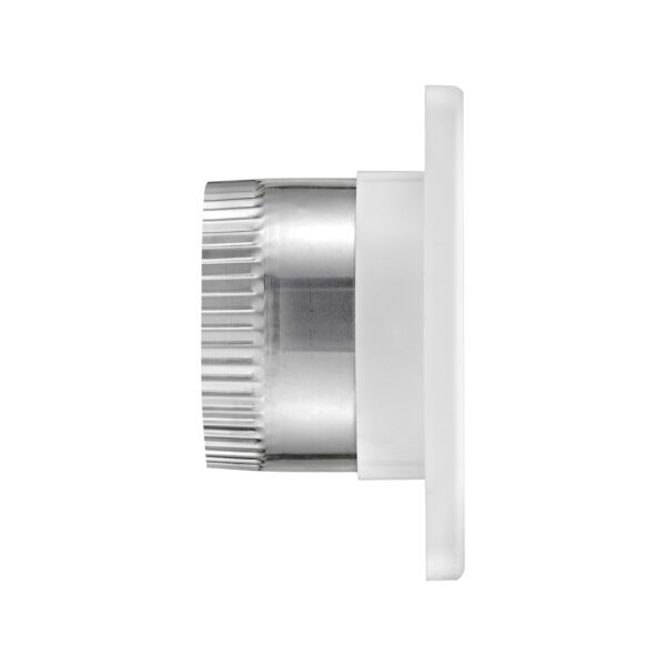 4 inch White Plastic Fresh Air Intake Vent (Mini Louver) - Side