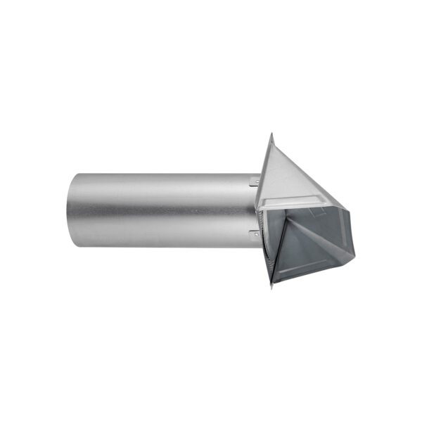 Galvanized Steel Wall Exhaust Hood Bath Fan Vent - Damper - Screen - 11 inch Pipe - Side
