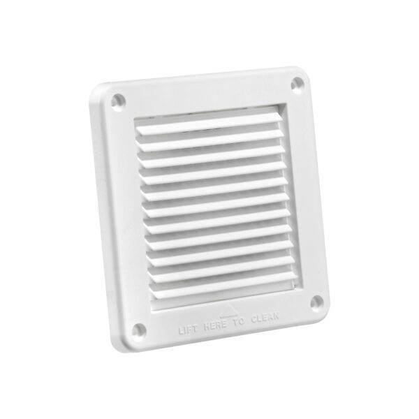 White Plastic Fresh Air Intake Vent (Mini Louver) - Front